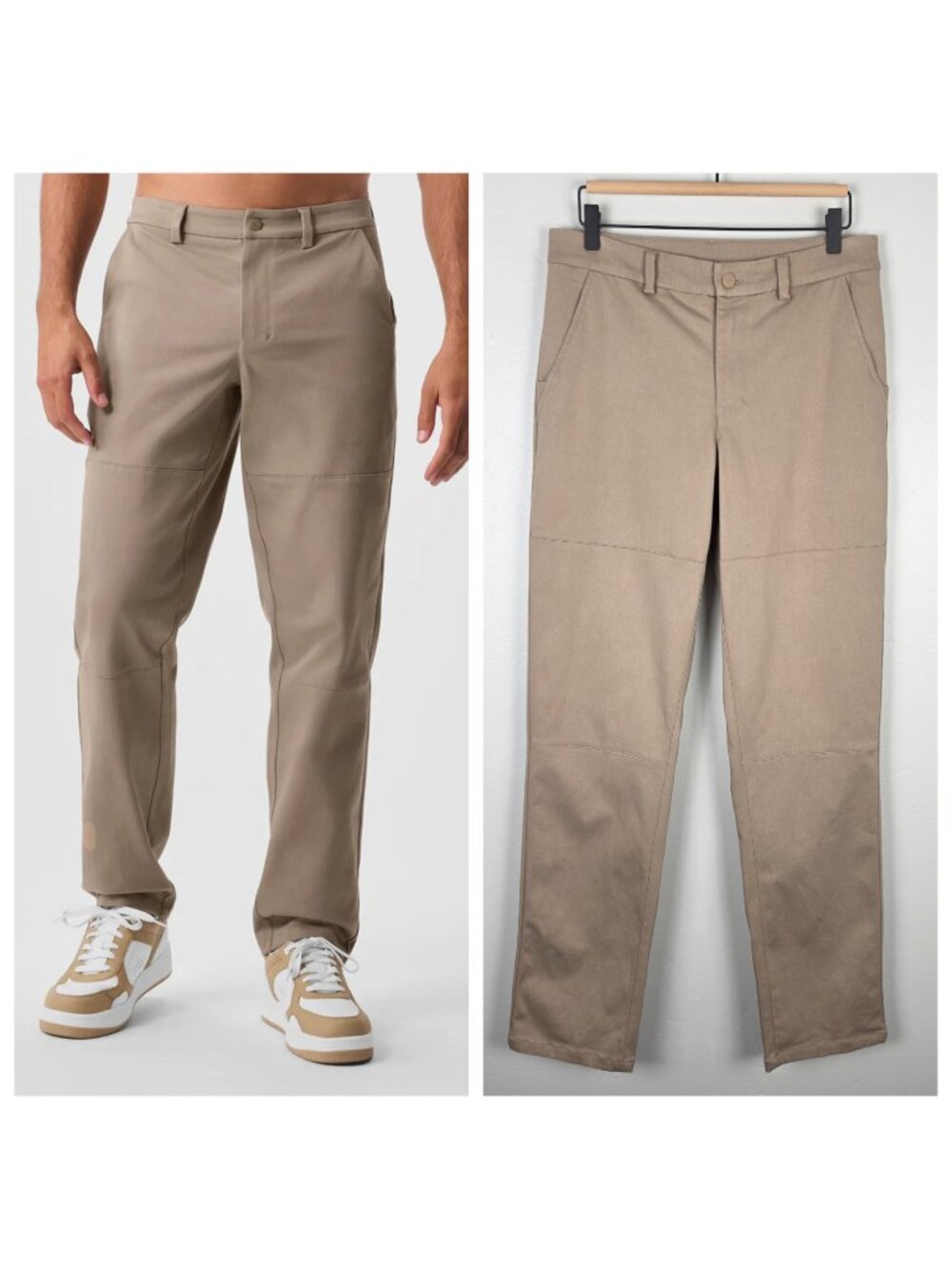 Alo Size 31x33 Edition Sueded Pant Stretch Cotton Twill Gravel Light Tan